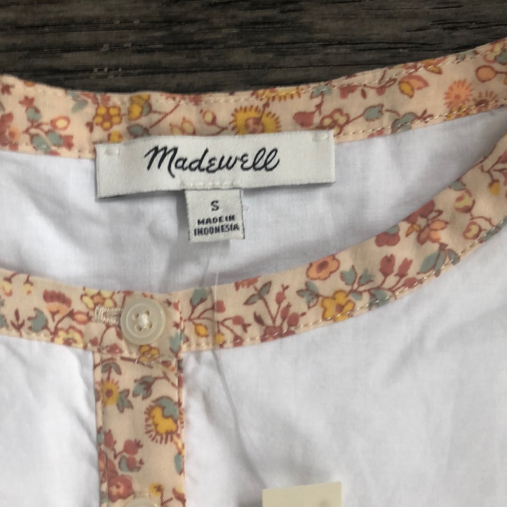 Madewell Woman’s Ruffle-Sleeve Bib Top - Picture 6 of 8